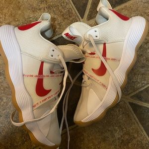 Nike React HyperSet "White/University Red" Women's Volleyball Shoe